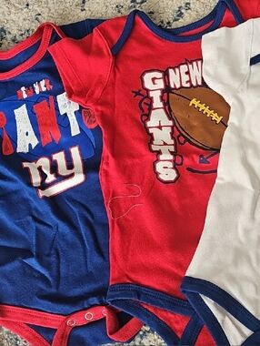 *NWOT* 3 NFL New York Giants Baby Tank 18M Bodysuit Trio - Blue, Red, White